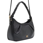 Siyah Dalya Kadın Deri Omuz Askılı Çanta