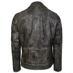 Siyah Damien Erkek Biker Deri Ceket