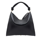 Siyah Dauer Kadın Deri Omuz Askılı Çanta