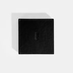 Siyah Deri Dörtlü Bardak Altlığı