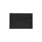 Siyah Dukinea Kroko Baskılı Deri Kartlık