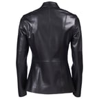 Siyah Duvessa Kadın Deri Ceket