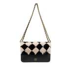 Siyah Eimer Kadın Zincir Detaylı Deri Omuz Çantası