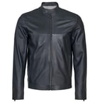 Siyah Erkek Deri Mont