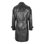 Siyah Erkek Deri Trençkot