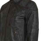 Siyah Erkek Eskitme Deri Ceket