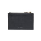 Siyah Fermuarlı Deri Kartlık