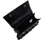 Siyah Fisole Zincir Detaylı Kadın Omuz Çantası