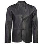 Siyah Gaspare Erkek Deri Ceket