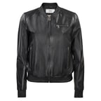 Siyah Kadın Deri Mont