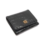 Siyah Kadın Kroko Baskılı Deri Cüzdan