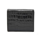Siyah Kadın Kroko Baskılı Deri Cüzdan