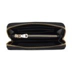 Siyah Kadın Örgü Deri Cüzdan