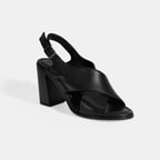 Siyah Kadın Toka Detaylı Deri Sandalet