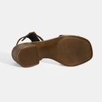 Siyah Kadın Toka Detaylı Deri Sandalet