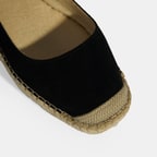 Siyah Kadın Toka Detaylı Süet Mary Jane Espadril