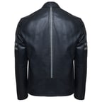 Siyah Ligne Erkek Deri Mont