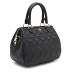 Siyah Lisa Kadın Kapitone Deri El Çantası