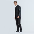 Siyah Maurio Erkek Deri Mont