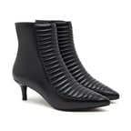 Siyah Mencie Kadın Deri Bootie