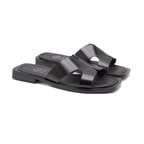 Siyah Nell Kadın Deri Terlik