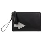 Siyah Oklu Kadın Deri Clutch