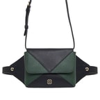 Siyah Rose Kadın Deri Bel Çantası