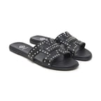 Siyah Sofia Kadın Deri Terlik