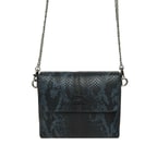 Siyah Tulip Kadın Zincir Detaylı Deri Çapraz Çanta