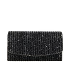 Siyah Zincir Detaylı Kadın Gece Çantası