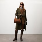 Stefania Yeşil Kadın Trençkot