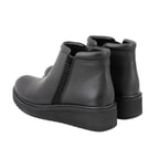 Stella Siyah Kadın Fermuarlı Deri Bot