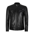 Steven Siyah Erkek Deri Mont