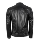 Steven Siyah Erkek Deri Mont