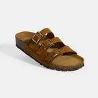 Taba Kadın Toka Detaylı Süet Terlik