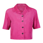 Teresina Pembe Kadın Süet Deri Gömlek