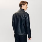 Thomas Erkek Siyah Deri Mont