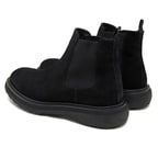Tina Siyah Erkek Yandan Lastikli Süet Deri Chelsea Bot