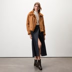 Tinora Kahve Kürk Ceket