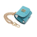 Turkuaz Zincir Detaylı Deri Airpods Pro Kılıfı