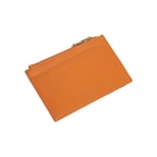 Turuncu Fermuarlı Deri Kartlık