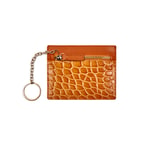 Turuncu Kadın Deri Kartlık