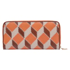 Turuncu Venny Patchwork Deri Cüzdan