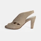 Ursula Bej Kadın Topuklu DesaComfort Süet Sandalet