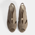 Ursula Bej Kadın Topuklu DesaComfort Süet Sandalet