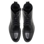 Vena Siyah Erkek Deri Bot