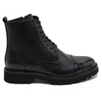 Vena Siyah Erkek Kroko Baskılı Deri Bot