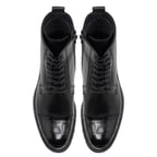 Vena Siyah Erkek Kroko Baskılı Deri Bot