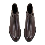 Vesla Metal Aksesuarlı Kahve Kadın Deri Bot