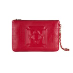 Vionya Kırmızı Nakışlı El Çantası